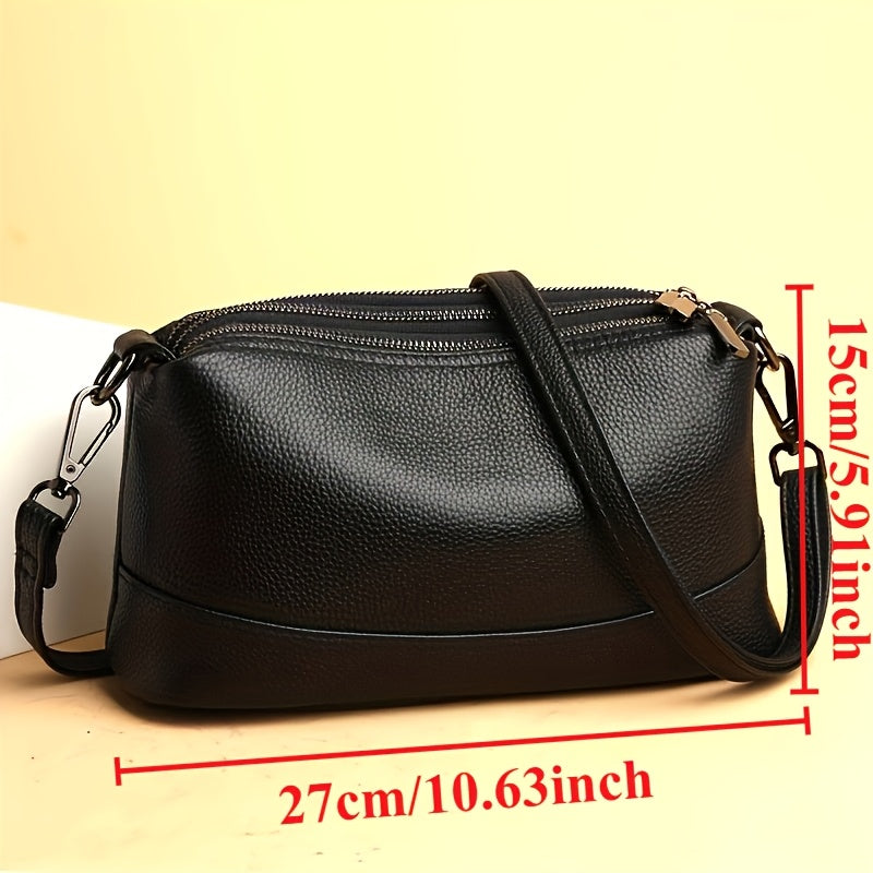 Womens Messenger and Backpack Style Bag with Zip Closure, Golden Accent and Shoulder Strap References, Black or Red with Listed 10.63-Inch Size for Everyday Outings