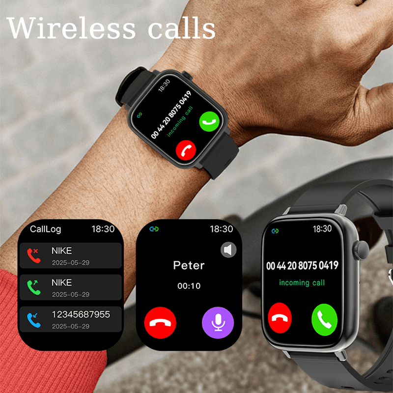 Bluetooth Calling Smartwatch with Listed HD Display, Music Control and Sleep Tracking, IP68-Labeled Blush Pink or Sterling Silver Options for iOS Android