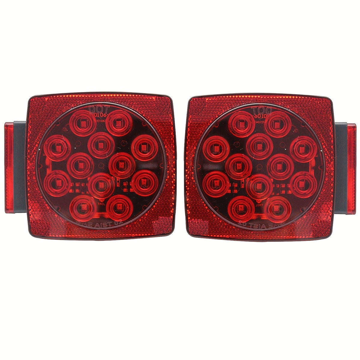 12V LED Trailer Lights with Square Stop, Tail and Turn Signal Lighting References, Light Pack Selections and Optional 29FT Trailer Wiring Kits