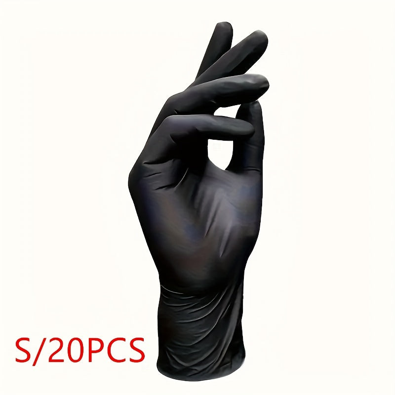 Composite Nitrile Disposable Gloves in Black, Household Cleaning Gloves with S, M, L and XL Sizes and 20, 40 or 99 Piece Pack Options for Kitchen Housework