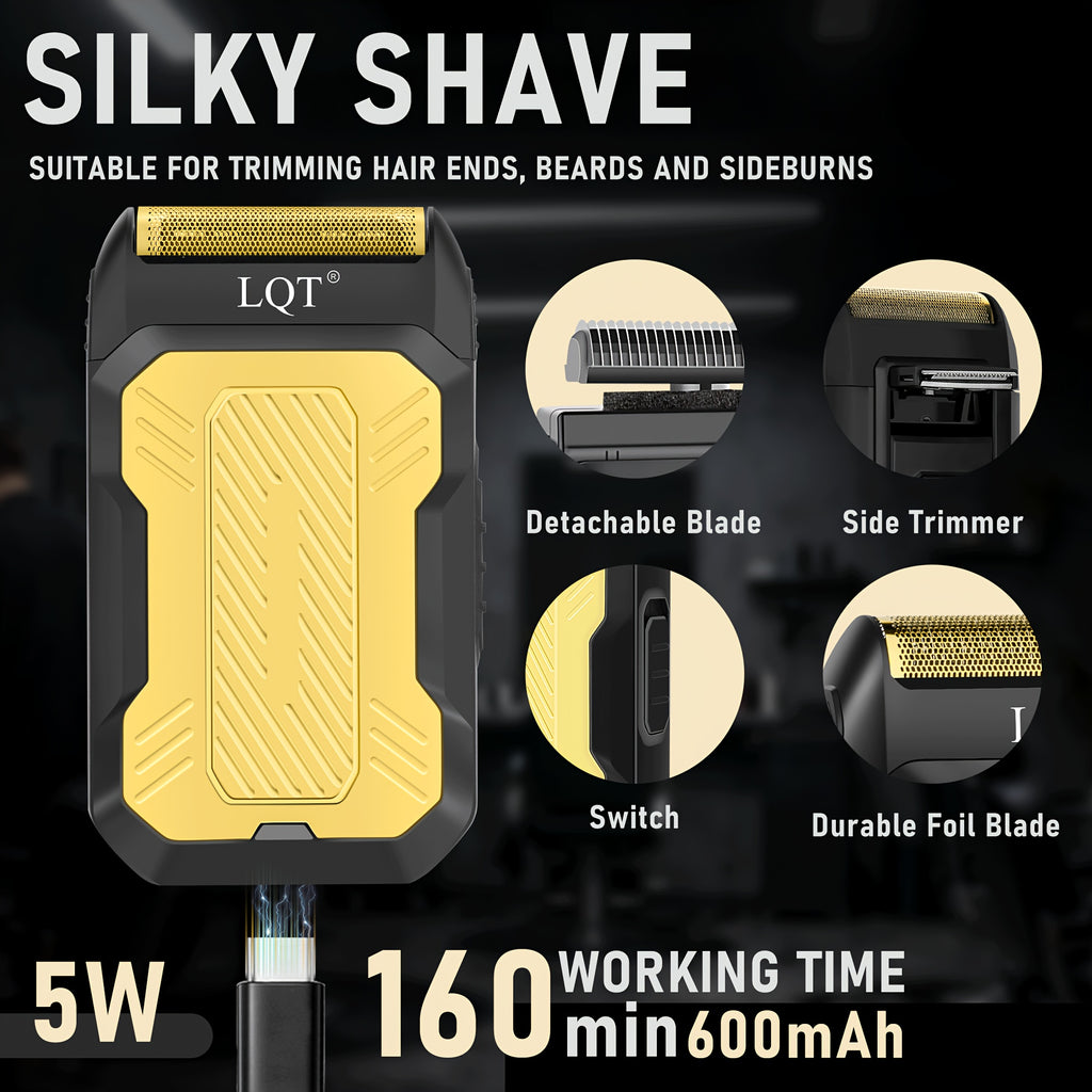 LQT Hair Clipper Set for Men with USB Rechargeable Design, Retro Styling and Golden Dragon Package Options for Home Haircuts, Detailing and Grooming Gifts