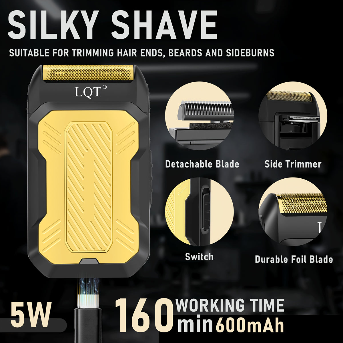 LQT Hair Clipper Set for Men with USB Rechargeable Design, Retro Styling and Golden Dragon Package Options for Home Haircuts, Detailing and Grooming Gifts