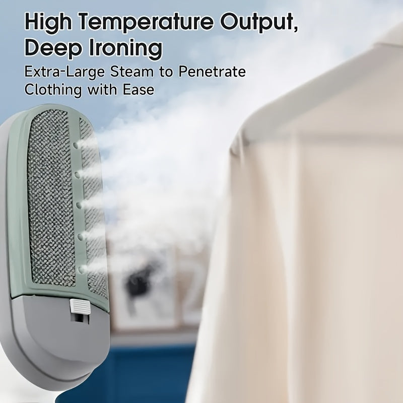 Handheld Steam Wrinkle Remover 25-Second Heat, Portable Garment Steam Iron with Horizontal and Vertical Steam, Dry Ironing Capability, Lightweight Clothes Steamer for Home, Office, Dorm and Travel, Fast Morning Refresh