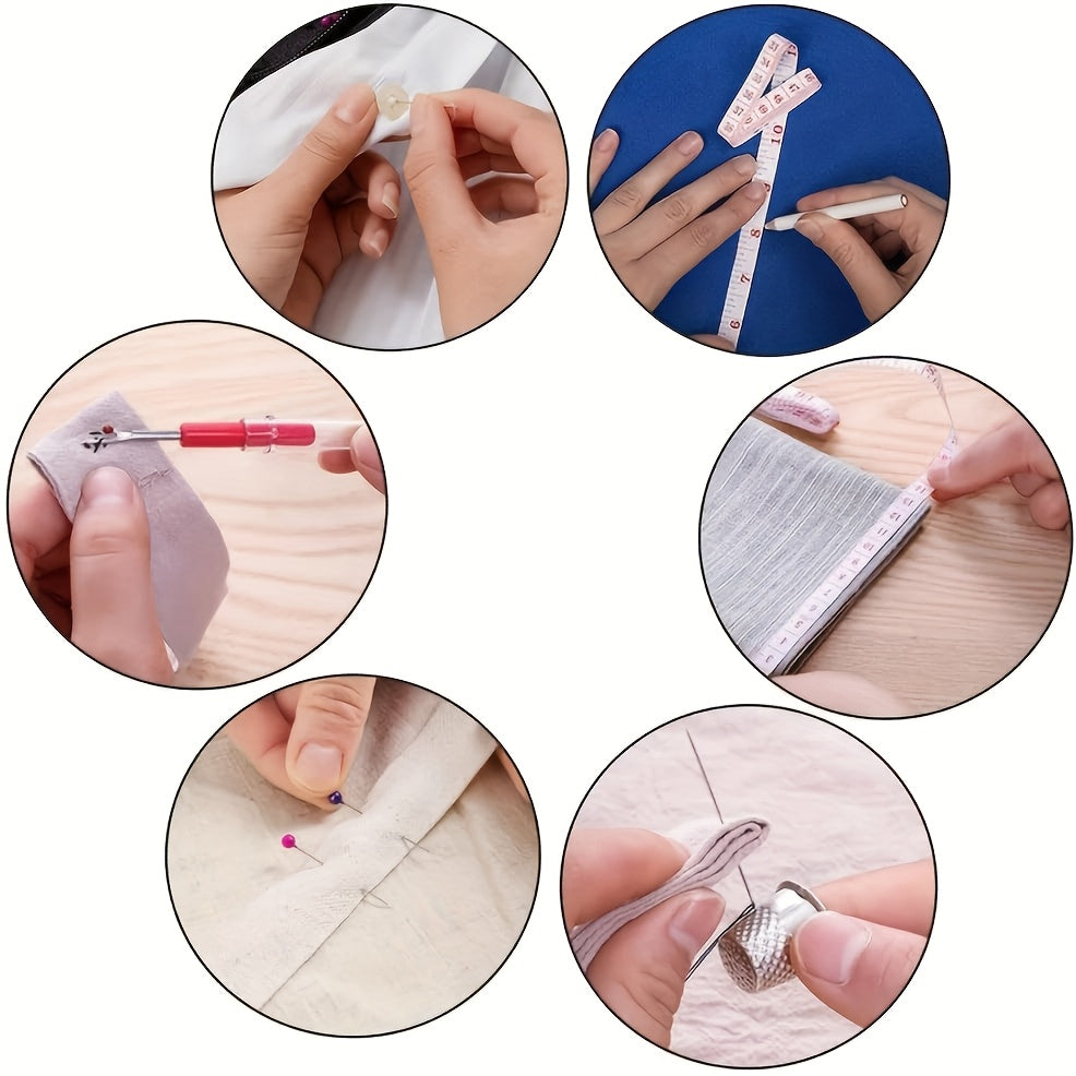 269-Piece Sewing Kit with Black Storage Case, Portable Thread, Needles, Scissors, Tape Measure and Pins for Adult Beginners, Travel and Home Mending