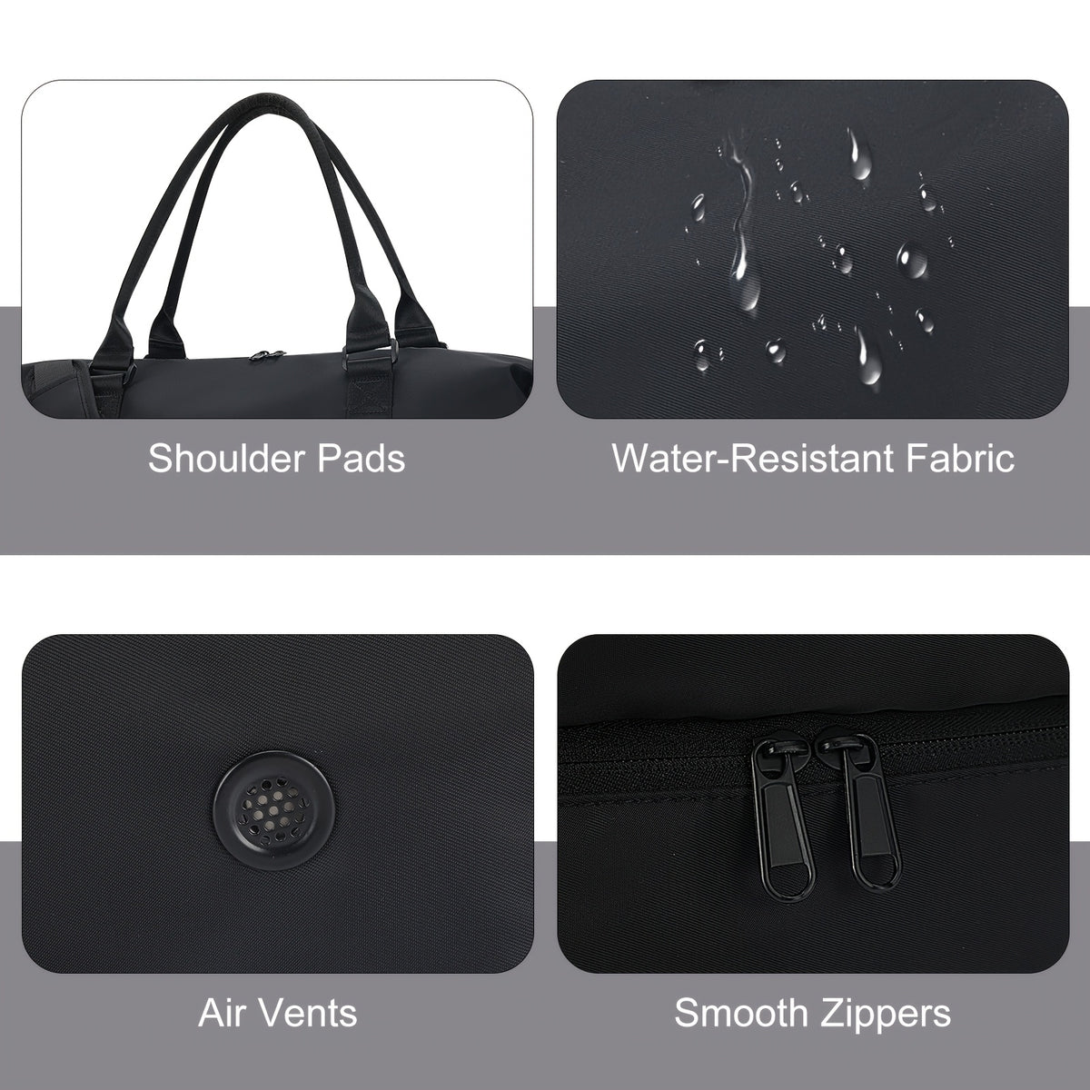 Women's Travel Duffel and Toiletry Bag Set with Nine Pockets, Shoe Compartment, Wet Pocket and Luggage Sleeve for Gym and Weekend Trips