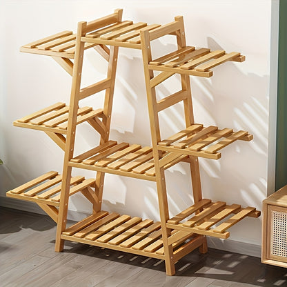 Floor-Standing Plant Stand with 7 Floors or 9 Floors Options, Multi-Tier Pot Storage Rack for Compatible Succulents, Vines and Living Room Plant Displays