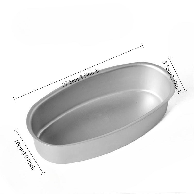 Oval Cheesecake Pan Set with Two Non-Stick Aluminum Molds for Light Cheesecake, Bread and Cake Baking, Versatile Bakeware for Home Kitchens