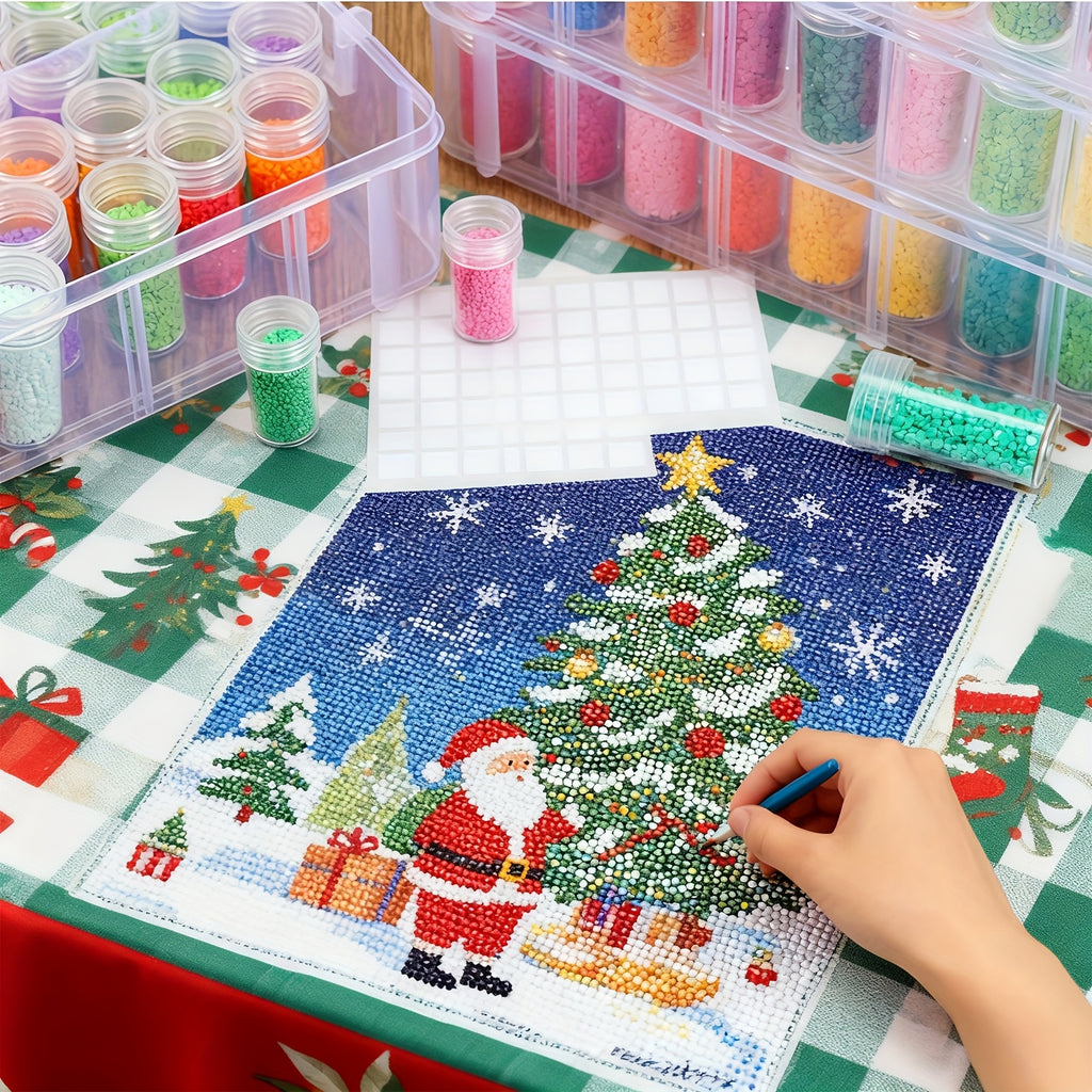 200-Slot Diamond Painting Storage Organizer with Listed Four-Tier Stackable Design, Single Portable Bead Container for Diamond Art and Jewelry Craft Supply Sorting