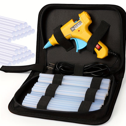 Hot Glue Gun Kit 30W with 30 Glue Sticks, 7 x 150mm Hot Melt Adhesive Tool in Seven Color Options for DIY Crafts, Handmade Decorations and Small Home Repairs