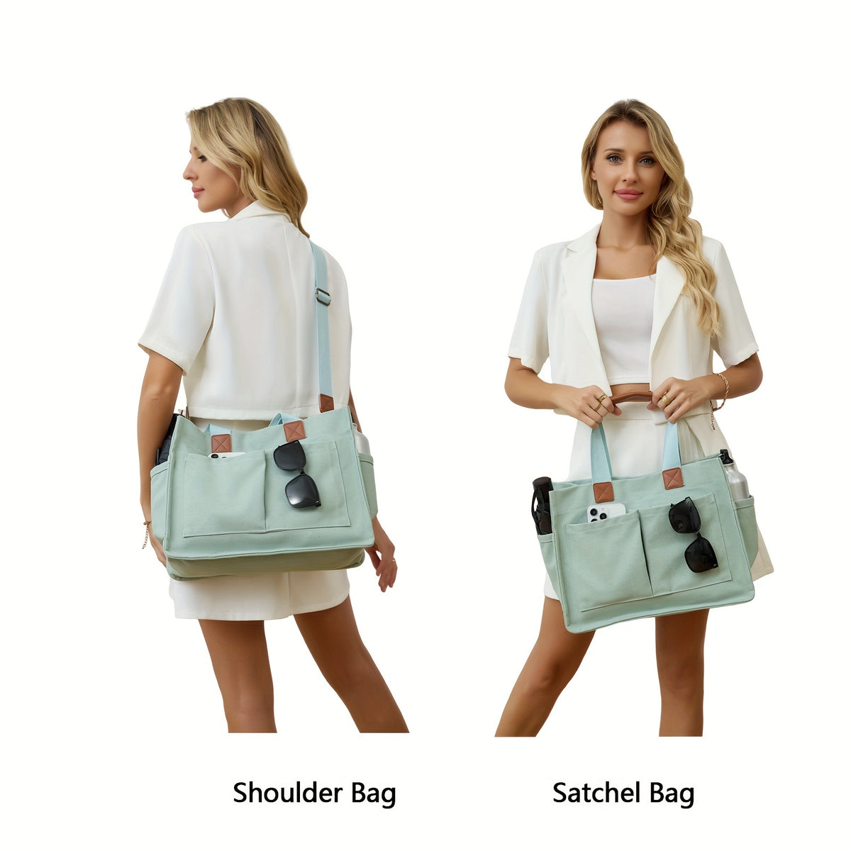 Everyday Tote Bag for Women in Six Colors, Small, Large and Large Set Options, Daily Carry Handbag for Errands, Shopping and Casual Outings