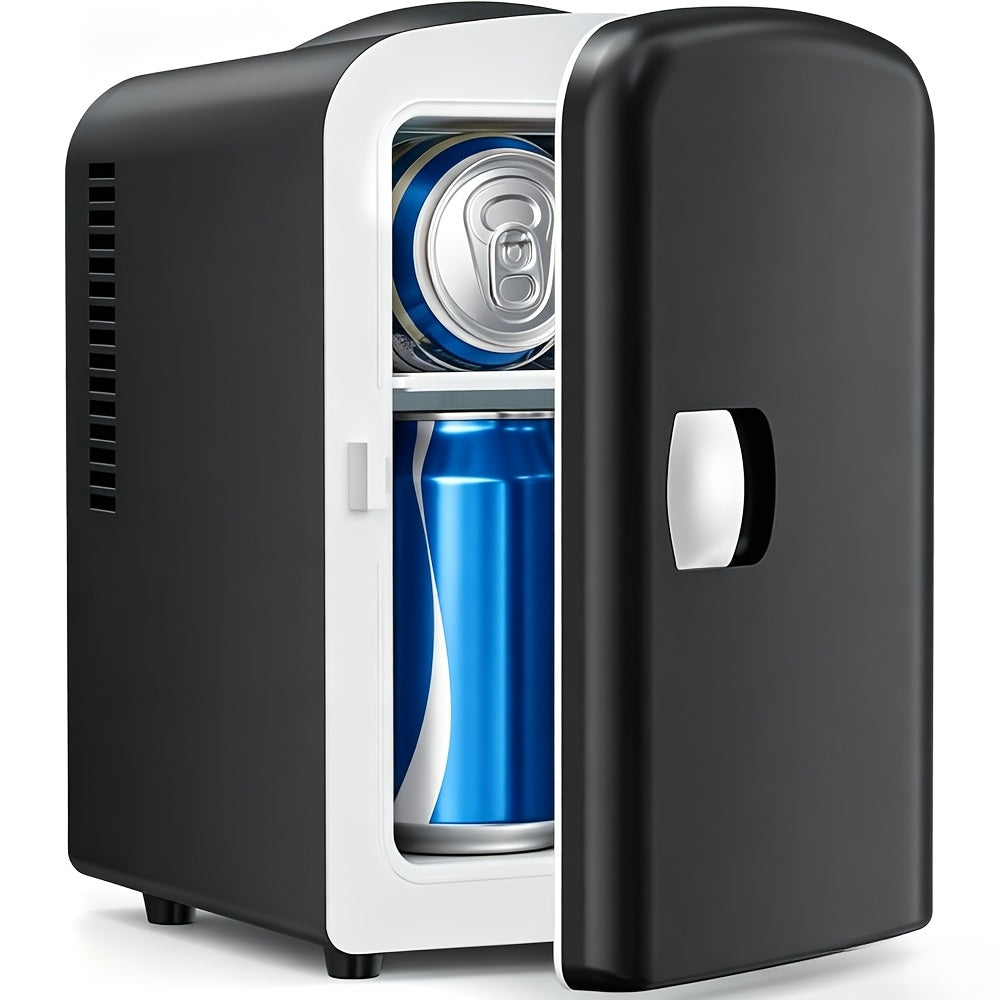 Portable Skincare Mini Fridge with Listed 1.06-Gallon Capacity, White or Black Small Refrigerator Options for Compatible Cosmetics, Bedroom and Office Storage