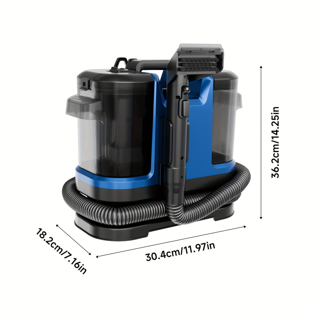 35kPa Portable Upholstery Spot Cleaner with Dual-Size Brush, Integrated Blowing and Suction, ABS Resin Body and 120V Power for Home Cleaning