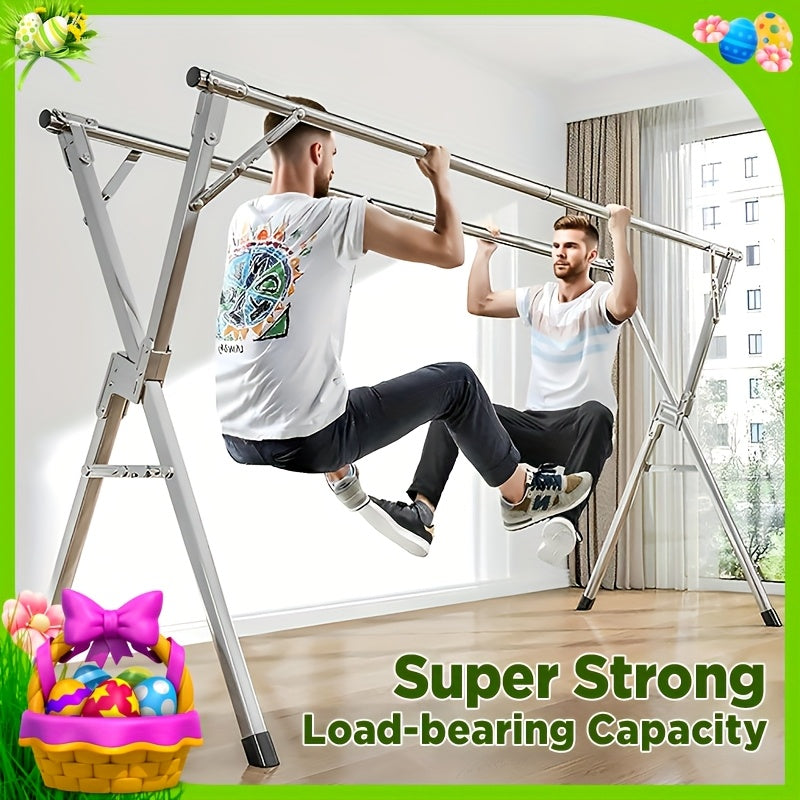 Retractable Clothes Drying Rack with Stainless Steel Construction and Folding Design, 42.52–62.99 or 48.43–78.74 Inch Length Options for Laundry Air Drying