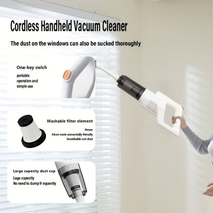5-in-1 Cordless Handheld Vacuum in White, Rechargeable Home and Car Cleaner for Pet Hair, Carpets and Hard Floors with Listed 45-Minute Battery Runtime