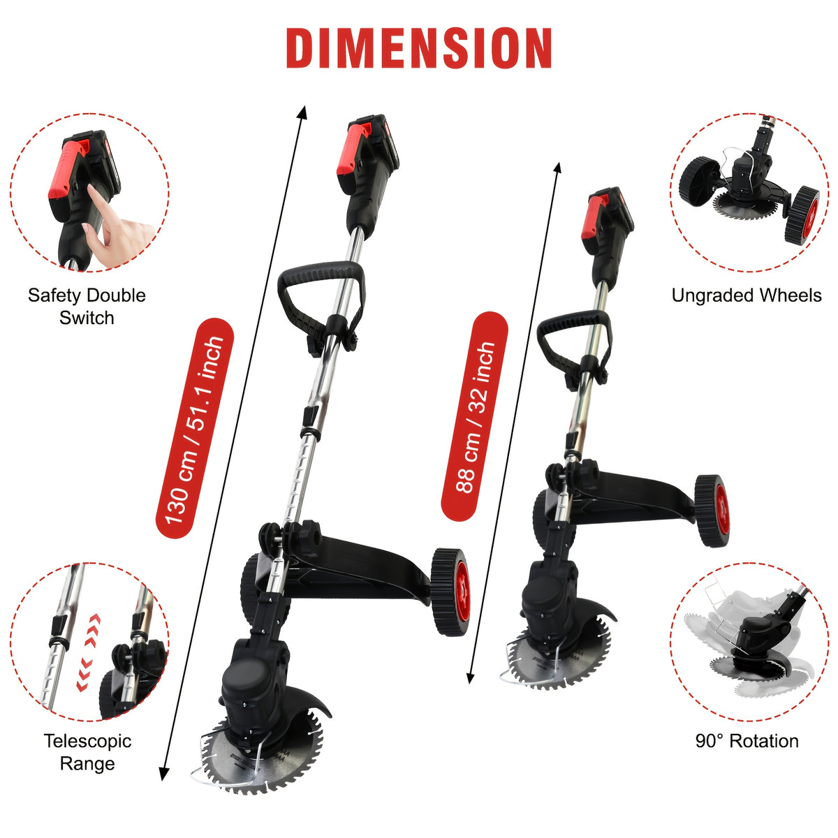 Cordless Weed Trimmer with Listed 24V Power, Standard and Long Range Two-Battery Options plus Additional Styles for Home Lawn, Garden and Yard Maintenance