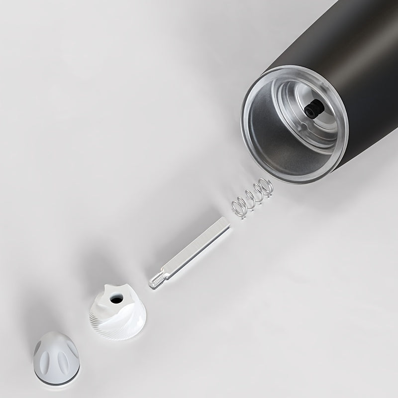 Electric Salt and Pepper Mill with Adjustable Coarseness and LED Light for Kitchen Seasoning, Single or Two-Piece Selections with Gravity-Sensing and USB Option Labels