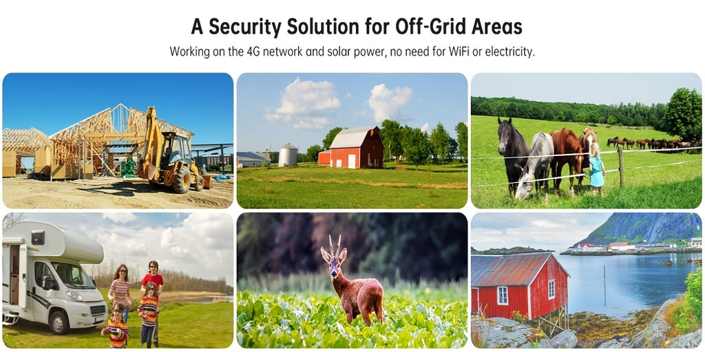 Cellular Solar Security Camera with Listed 4G LTE, 2K Imaging, Spotlight Siren and AI Detection, One-Piece No-WiFi Option with SD and Cloud Storage References