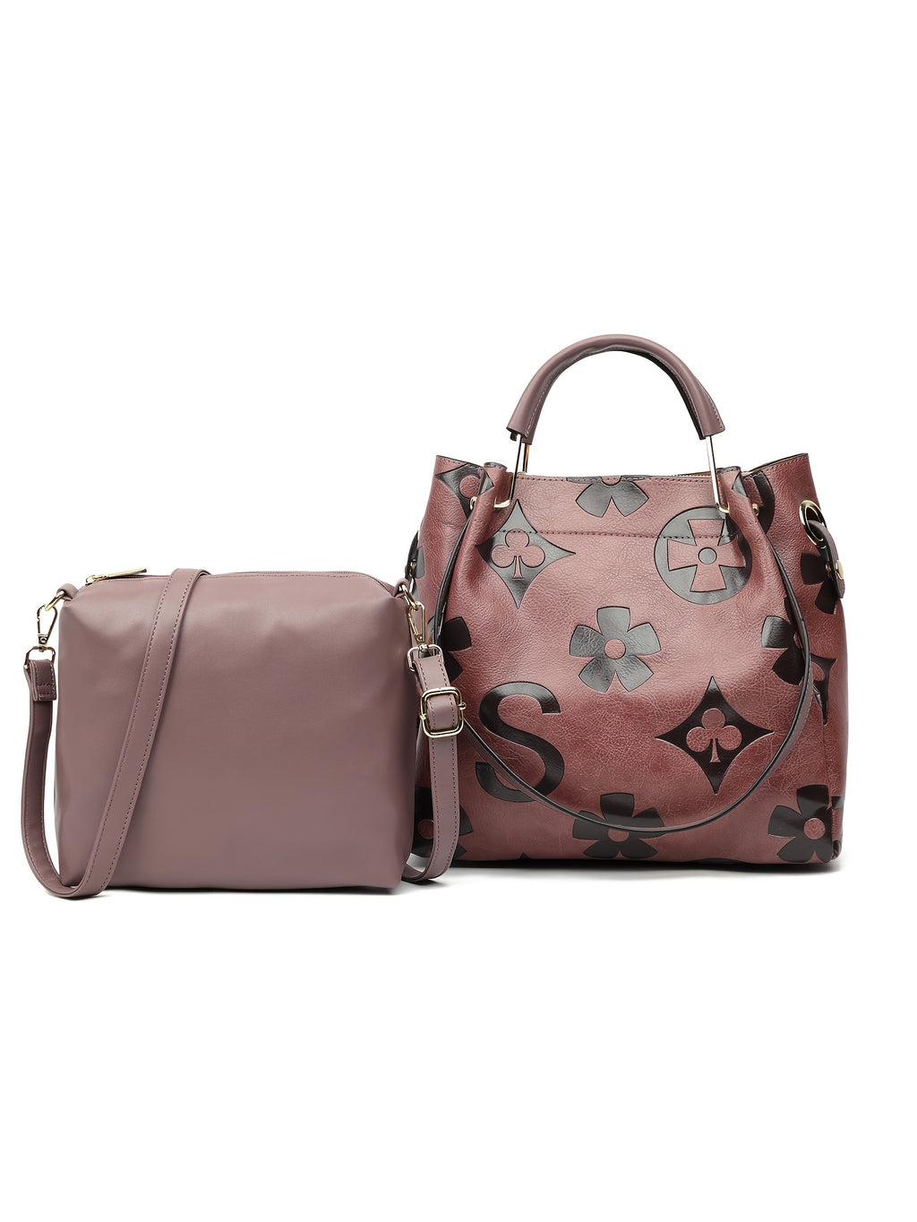 Flower Embossed Handbag, Classic Satchel Bag for Work and Everyday Outfits with Nine Color Options for Office Style and Casual Outings