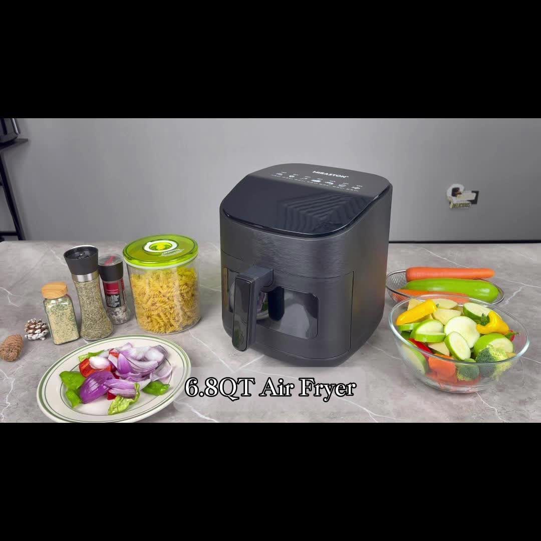 Viewing Window Air Fryer with Listed Angled Color Touchscreen and 8 Cooking Presets, 2.8QT or 6.8QT Options for Everyday Meals, Snacks and Family Gatherings