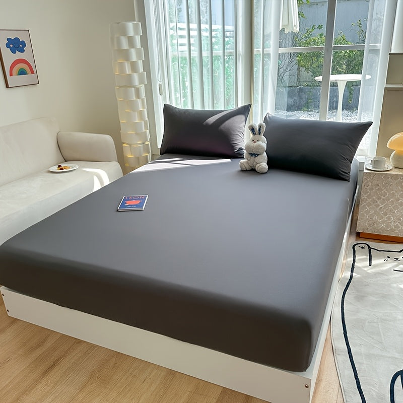 Elastic-Edge Fitted Sheet for Mattresses up to Listed 29cm Height, Single Soft-Feel Bed Sheet with Thirteen Size Labels and Eleven Colors for Home Bedrooms