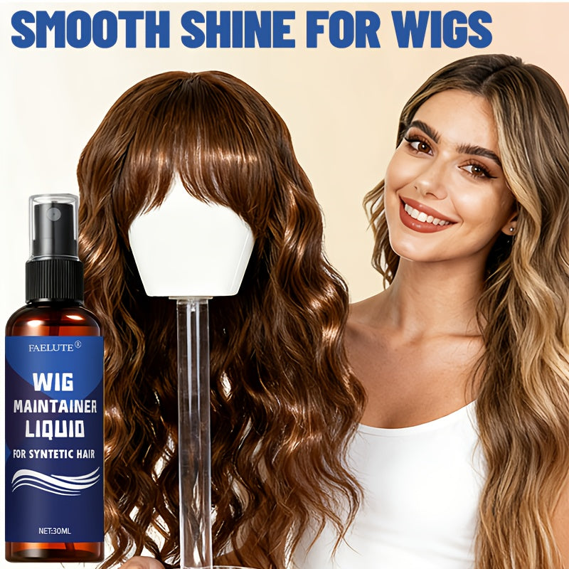 Wig Conditioning Mist Spray for Synthetic Wig Styling, Lightweight Detangling and Smoothing Care with Shine for Straight, Curly, Long and Short Looks