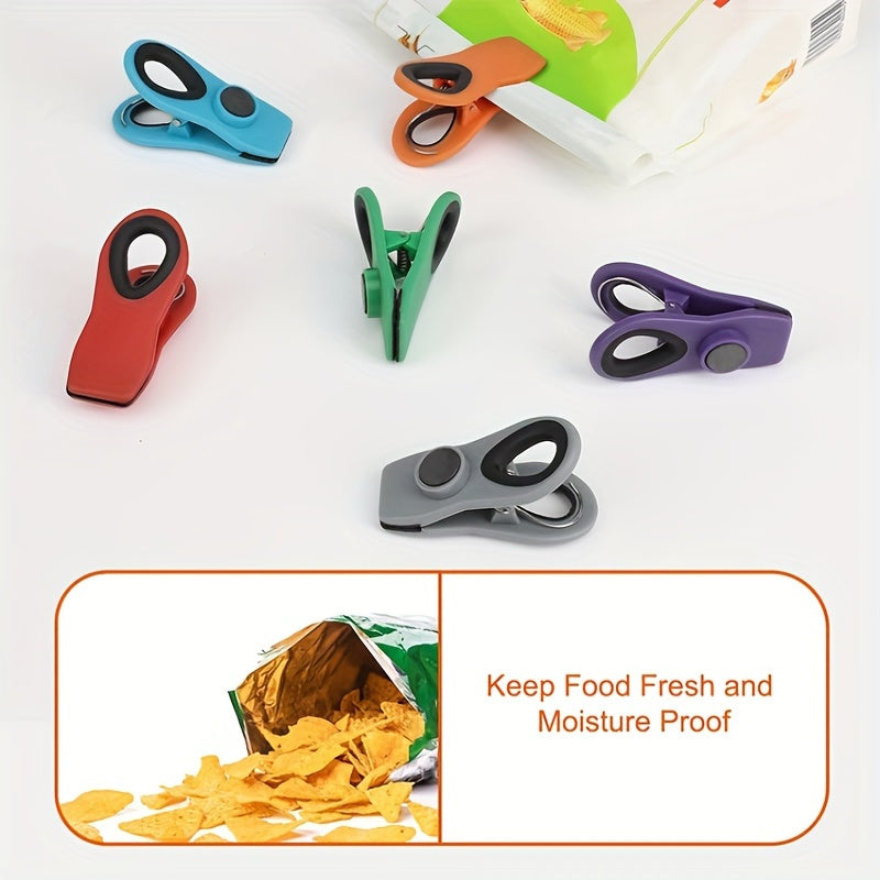 Snack Bag Sealing Clips, Plastic Food Storage Bag Closures in 3, 6 or 9-Piece Assorted Options for Compatible Pantry Packages and Everyday Kitchen Organization