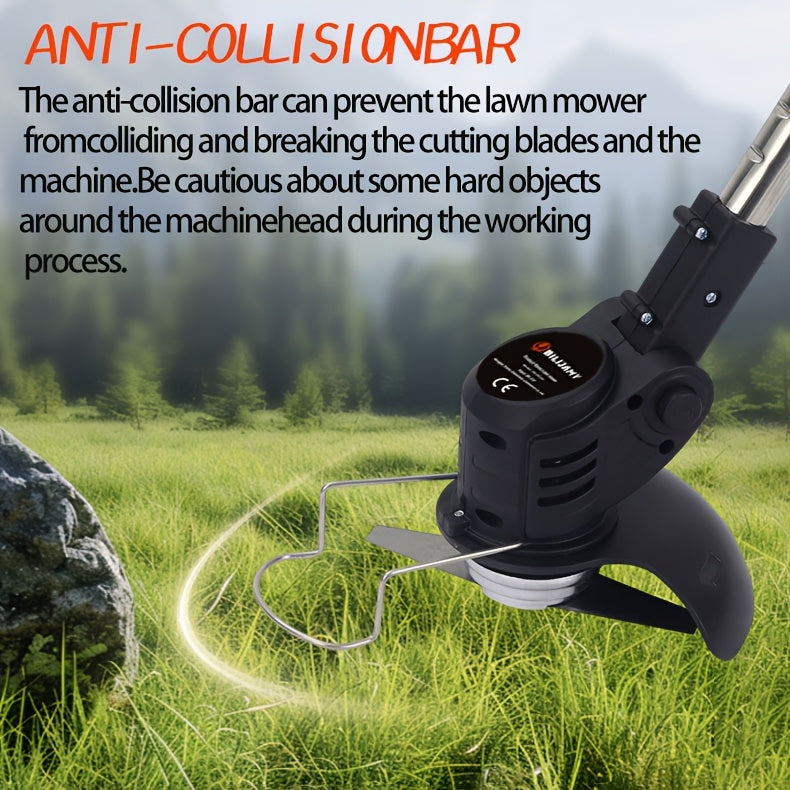Electric Grass Trimmer Kit with Listed 21V Battery Power, Black or Green Cordless Garden Tool Options with Charging Accessories and Three or Four Blade Configurations