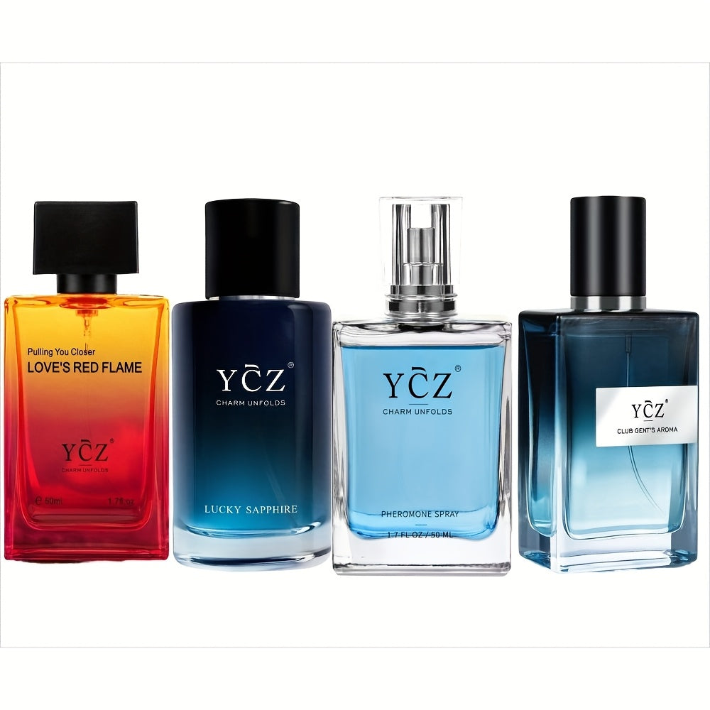 Men's Chypre Eau de Toilette with Listed Woody, Orange Blossom, Leather and Mahogany Notes, Random Single-Bottle and Model Options Plus Two-Piece Perfume Set