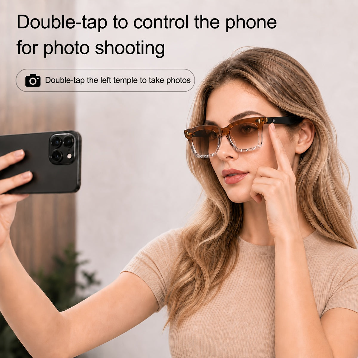 Cat Eye Smart Glasses for Women, SM02 Wireless Audio Eyewear with Listed Bluetooth 6.0, Wear Sensor and Automatic Connection Feature for Everyday Listening