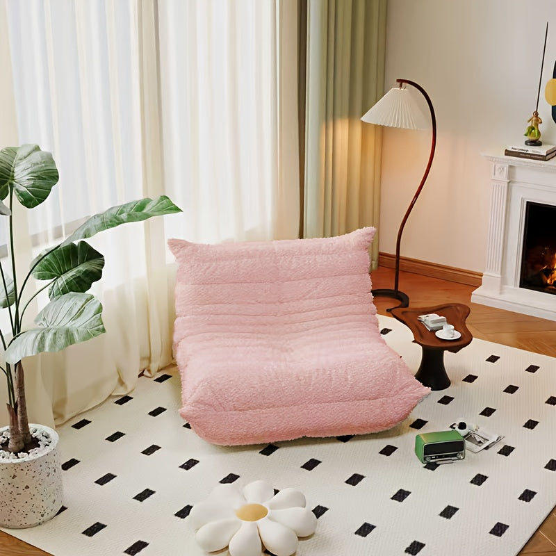 Foam Floor Sofa with Button-Tufted Curved Low-Profile Design, Single, Two-Seat and Three-Seat Color Options for Living Room Reading Corners, Gaming and Movie Nights