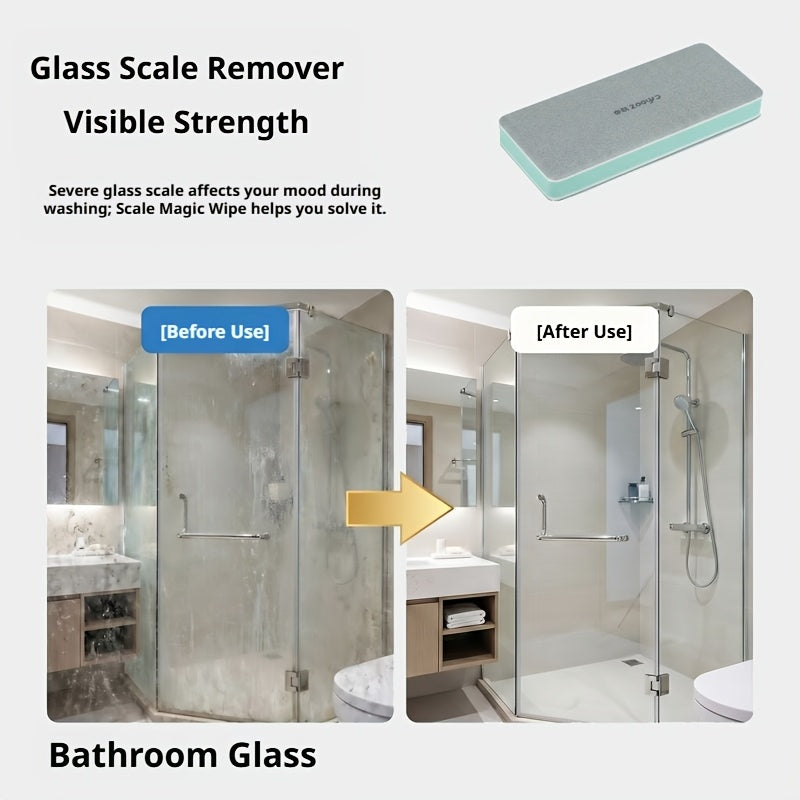 Limescale Cleaning Brush by Zooysd, Water Stain Eraser Scrubber in One, Two or Three Pack Options for Compatible Bathroom Tile, Shower Glass and Sink Surfaces