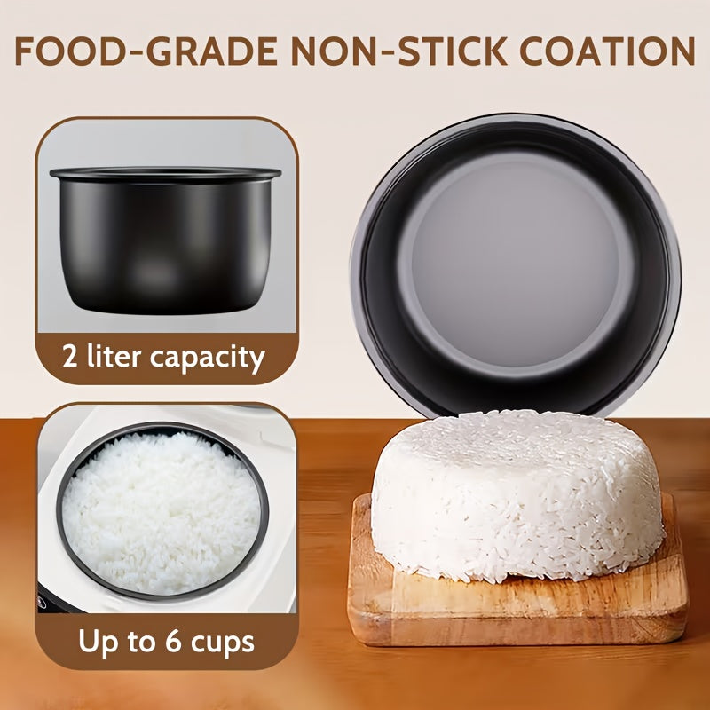 Multifunctional Rice Cooker with Listed 67 Oz Capacity and Ten-in-One Cooking Wording, White, Red or Black Options for Rice, Soup, Oatmeal and Small-Kitchen Meal Planning