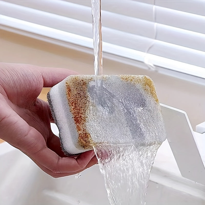 Gray and White Kitchen Sponges, Ten-Piece Double-Sided Dishwashing Pack with Different Scrubbing and Wiping Textures for Compatible Cookware and Kitchen Surfaces