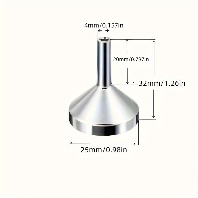 Mini Perfume Funnel in Aluminum Alloy, Small Bottle Refilling Tool with 1, 2 or 4 Piece Options in Silvery, Golden or Black for Fragrance Vials and Atomizers