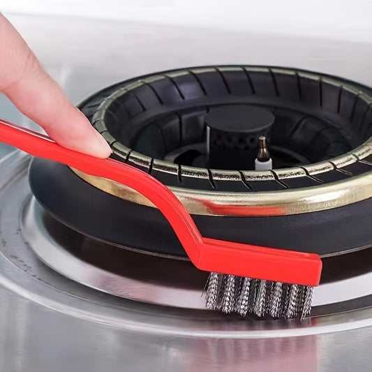 Wire Cleaning Brush Set, Three-Piece Kitchen Scrubbing Tools for Compatible Gas Stove Components, Grease Cleaning and Rust Removal in Home Maintenance