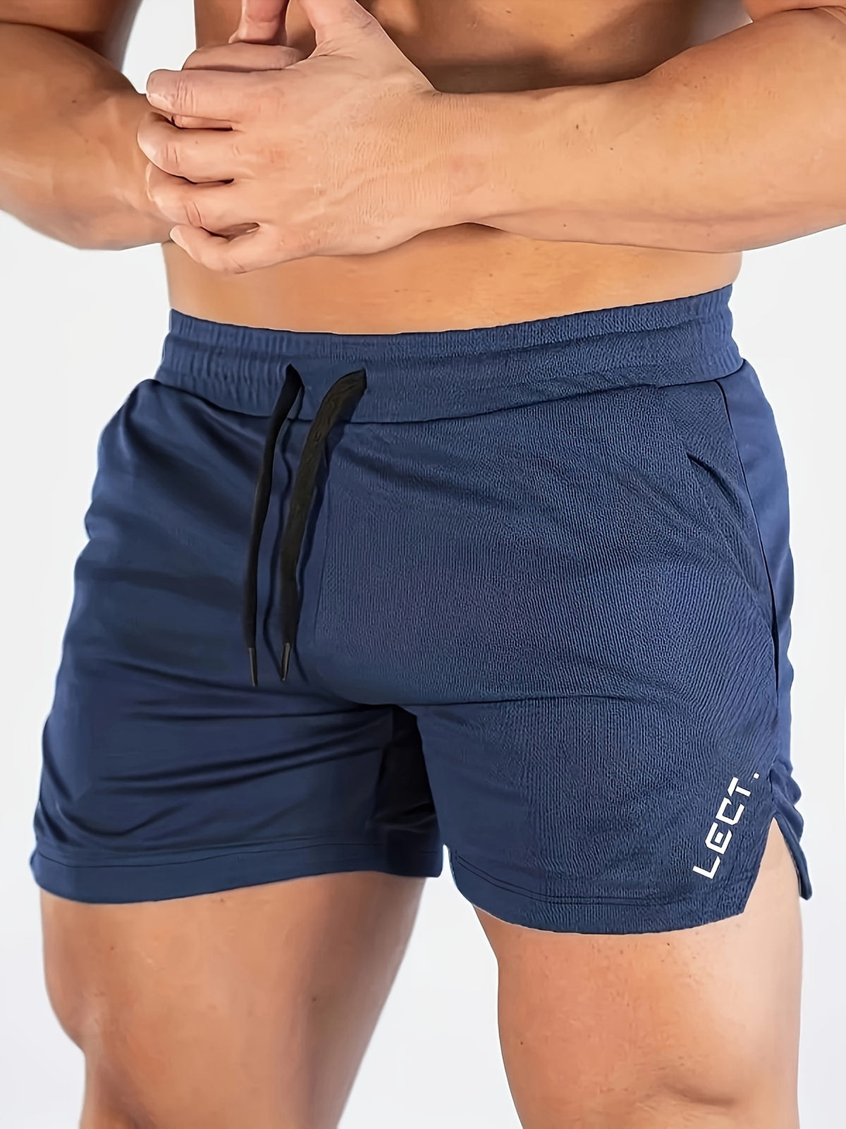 Men's Three-Quarter Fitness Shorts with Slim Stretch Styling, Lightweight Workout Pants for Running and Gym Routines in Black, Grey or Olive Green, S–XL