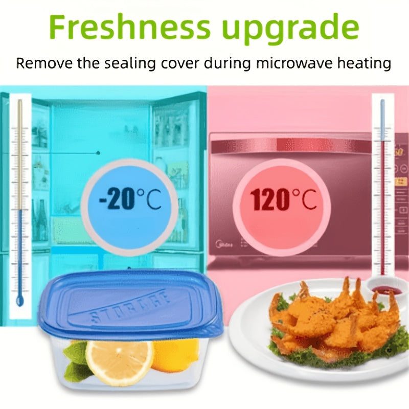 Transparent Plastic Food Storage Set with Random Lid Colors, Listed Six-Piece Reusable Stackable Kitchen Containers for Rice, Grains, Fruit and Vegetables