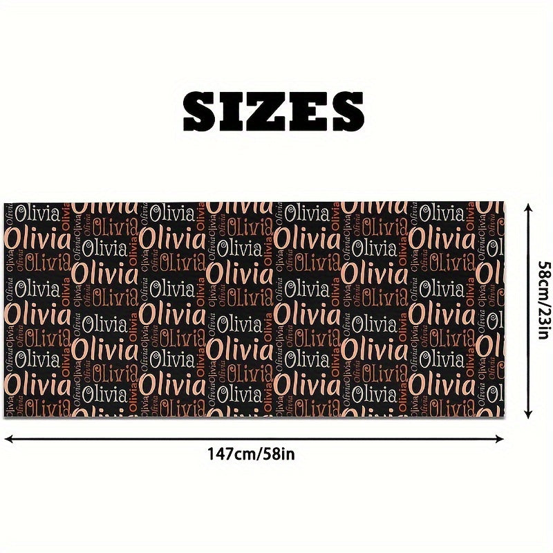 Personalized Name Gift Wrapping Paper with Color-Block Art Font Design, Approximately 58 x 22.8 Inches per Roll, Five Color Labels and One- or Five-Roll Options