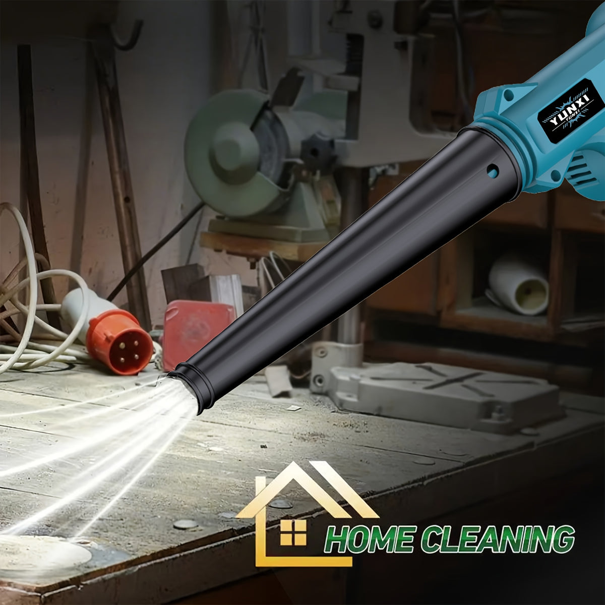 Cordless Leaf Blower with Two-Battery Accessory Options, Portable Handheld Air Tool in Standard or Upgrade Battery Labels for Home Lawn and Garden Cleanup