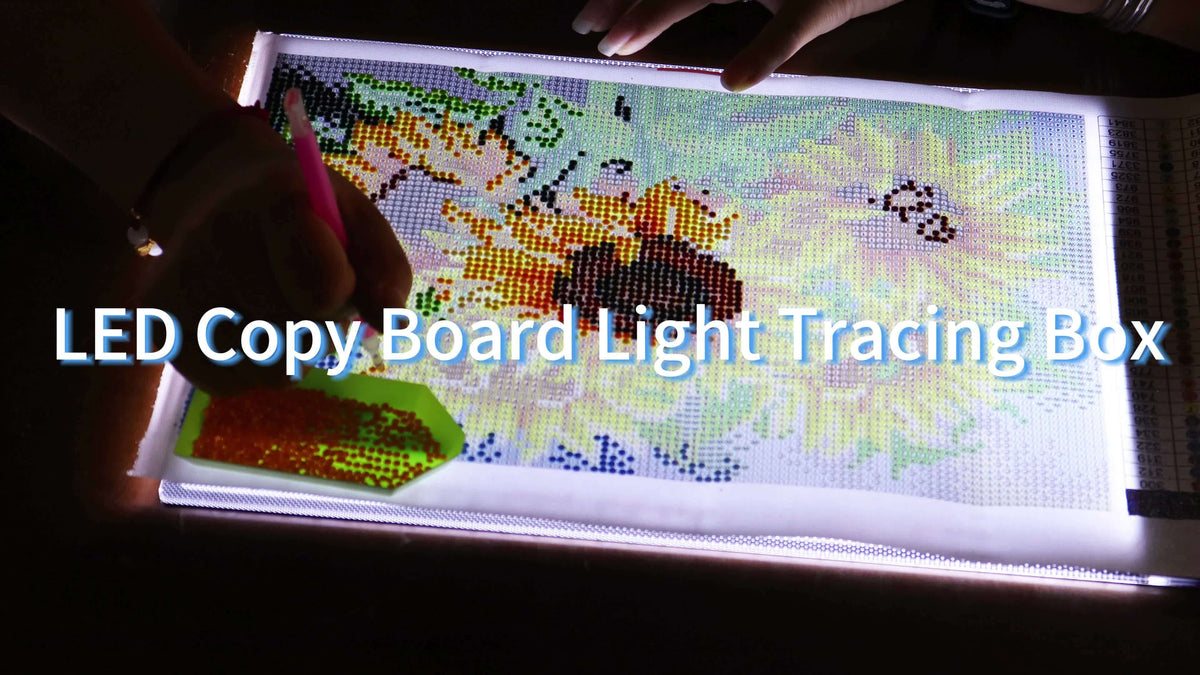 LED Tracing Light Pad with Adjustable Brightness, A2 and A3 Clip Set Options with Single or Double Light Bar References for Sketching and Diamond Painting