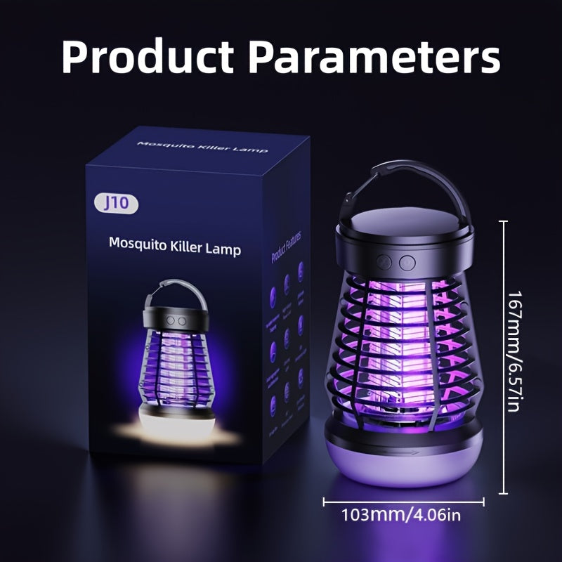 Rechargeable Bug Zapper with Bottom SOS Light and Listed 2000mAh Battery, Compact Electric Insect Trap in Black, White and New J13 Model Selections