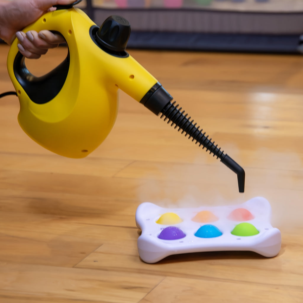 High Pressure Steam Cleaner HK004 in White, 1050W Handheld Cleaning Tool with 12 Accessories for Compatible Kitchen Surfaces, Bathroom Tile and Windows