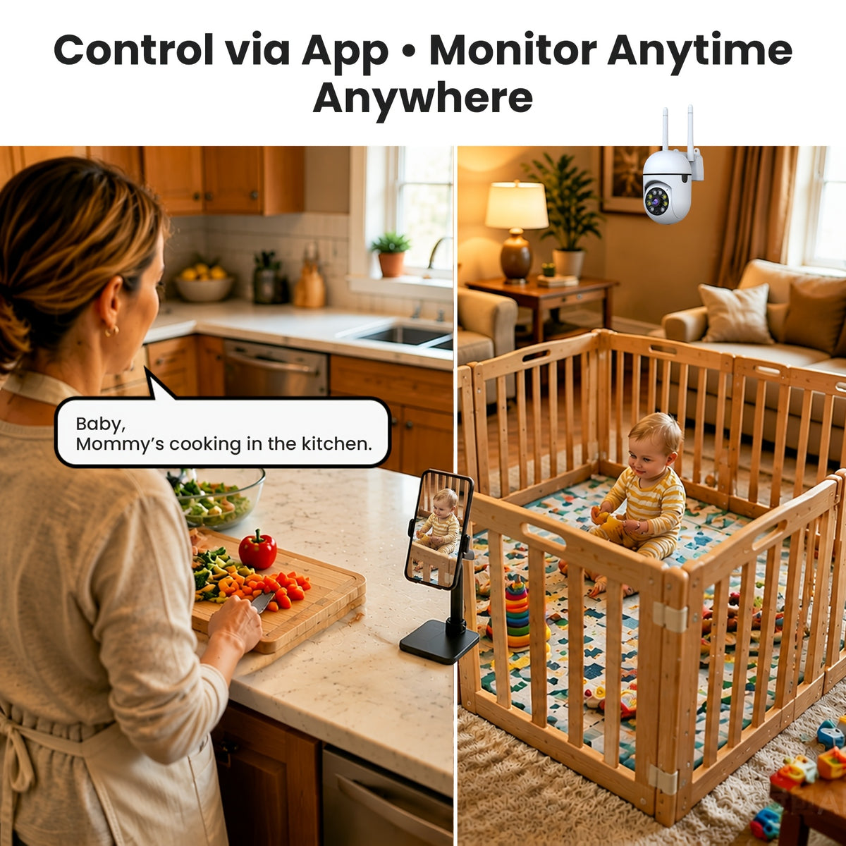 Plug-In Indoor Monitoring Camera Kits with Two-Pack 5MP WiFi or Four-Pack 4G Plus WiFi Labels, Listed Motion Detection, Two-Way Audio and Color Night Vision