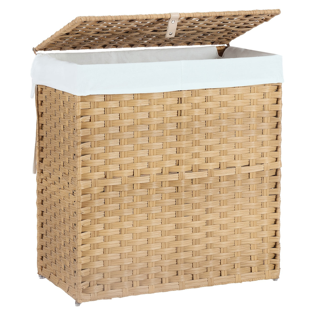 Laundry Hamper with Lid and Detachable Double Inserts, Foldable Clothes Basket in Three Capacity Options for Bedroom, Bathroom and Laundry Room Organization