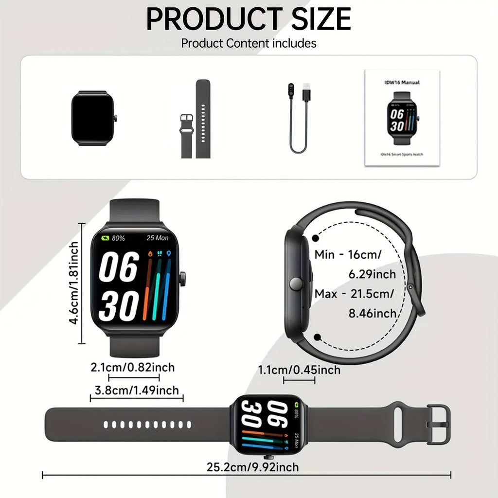 1.95 Inch Smart Watch with Alexa Built-in, Wireless Call Smartwatch with 100+ Sport Modes, Fitness Activity Tracker & Pedometer, for iPhone & Android, HD Touch Screen, Birthday & Mother's Day Gift