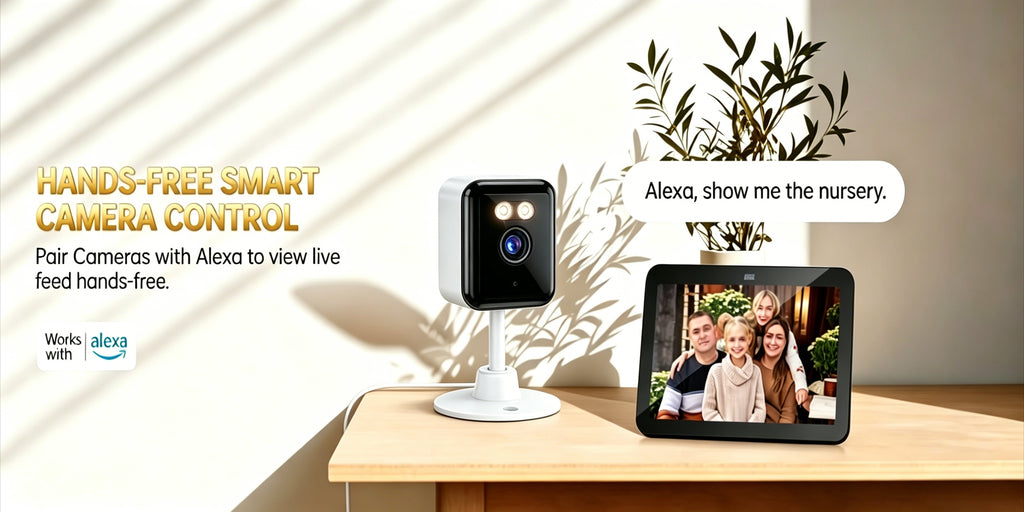 Indoor Security Camera Four-Pack with Listed 6MP Imaging, 2.4GHz WiFi, Two-Way Audio and Color Night Vision, Plus Four 78.74-Inch USB Cables for Home Monitoring