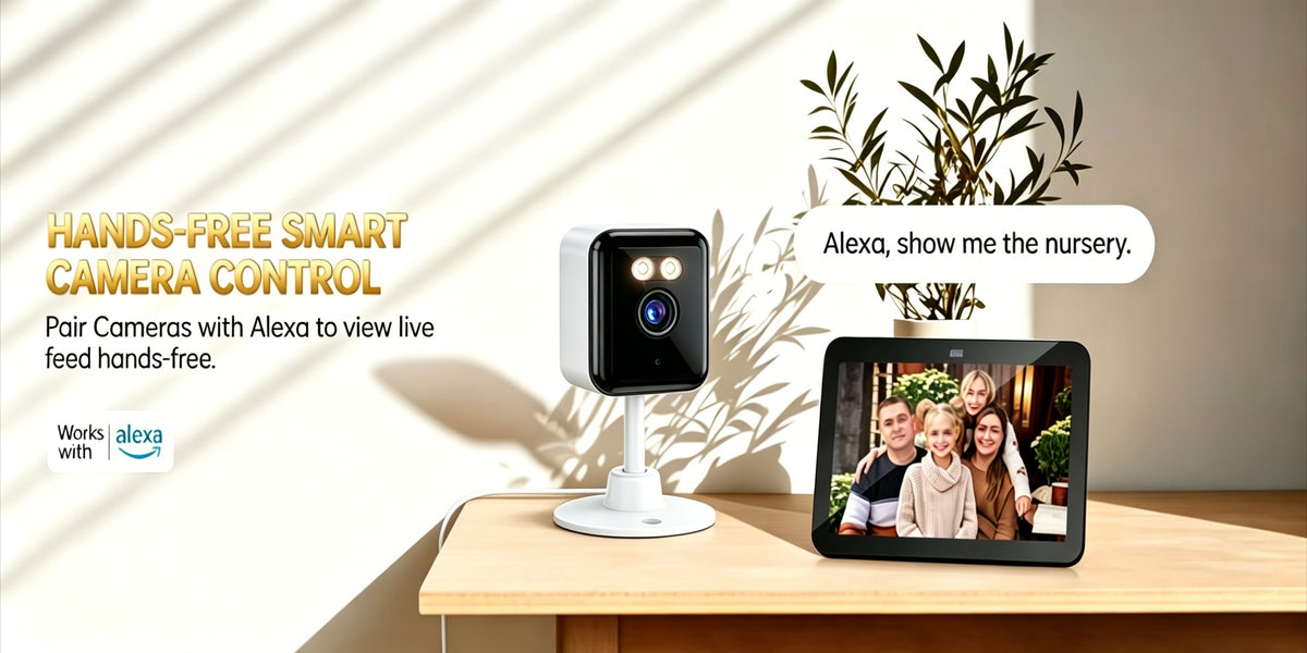 Indoor Security Camera Four-Pack with Listed 6MP Imaging, 2.4GHz WiFi, Two-Way Audio and Color Night Vision, Plus Four 78.74-Inch USB Cables for Home Monitoring