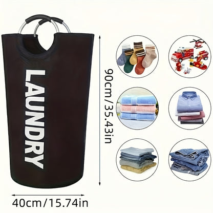 Foldable Laundry Basket with Padded Carry Handles, Stand-Alone Clothes Hamper in Six Colors for Bedroom and Laundry Room Organization