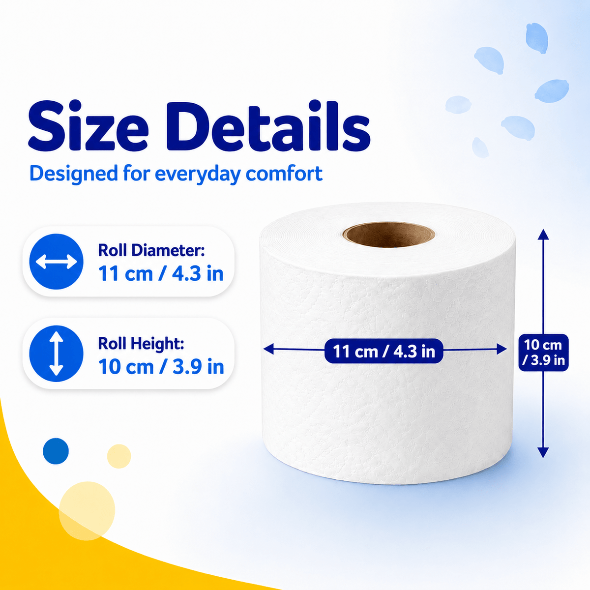 4-Ply Toilet Paper by Spring Touch, Individually Wrapped Unscented Bathroom Tissue Made with 100% Virgin Wood Pulp in 10, 20, 30 or 60 Roll Packs
