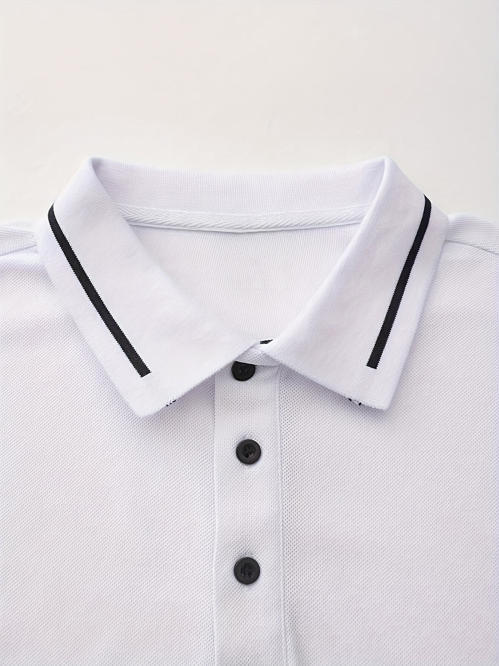Men's Long Sleeve Polo Shirt, 100% Polyester with Slight Stretch, Regular Fit and Rib-Knit Details for Casual Golf and Spring-Fall Outfits